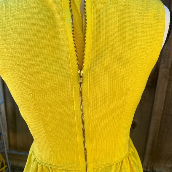 J.Crew Factory Bright Yellow Cotton Textured Dress Size 2 - Picture 2 of 7